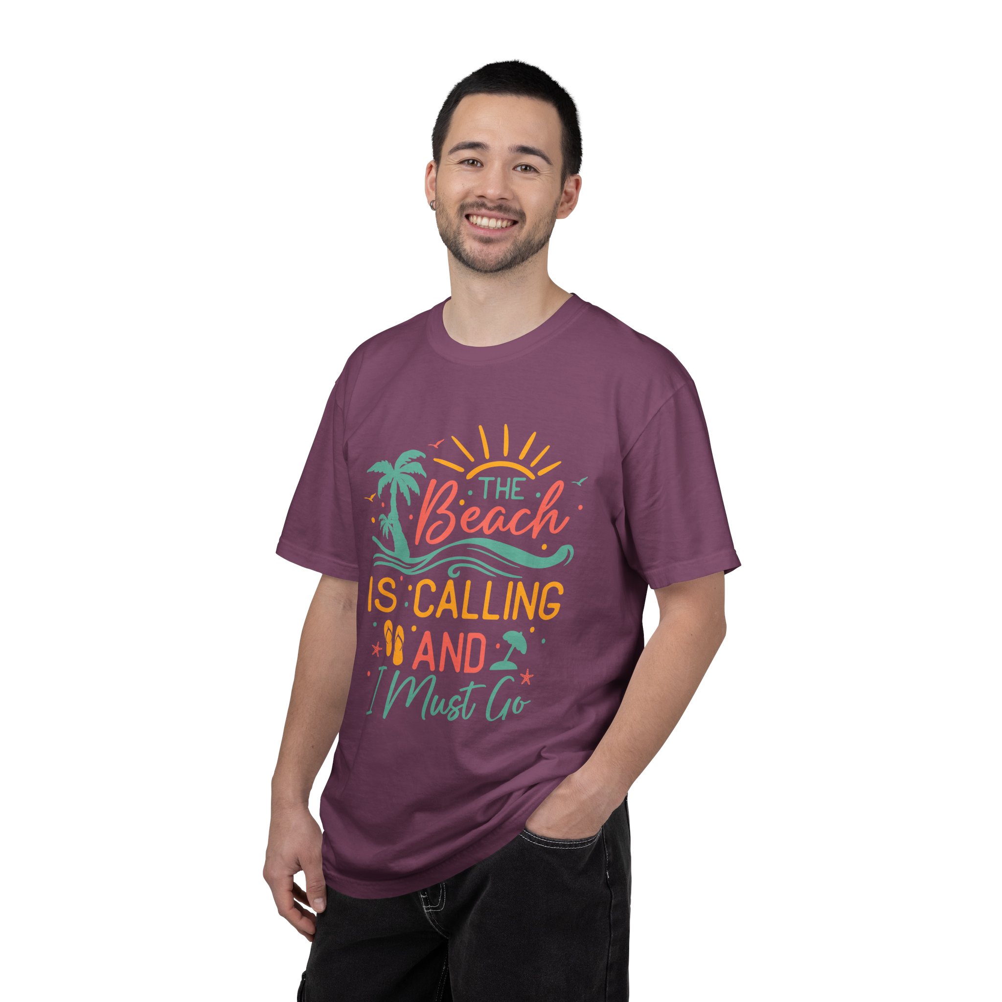 C - 13.4 - Beach-Themed Garment-Dyed T-Shirt, Summer Tee, Vacation Shirt, Gift for Beach Lovers, Casual Wear, Fun Summer Outfit. - Image 34