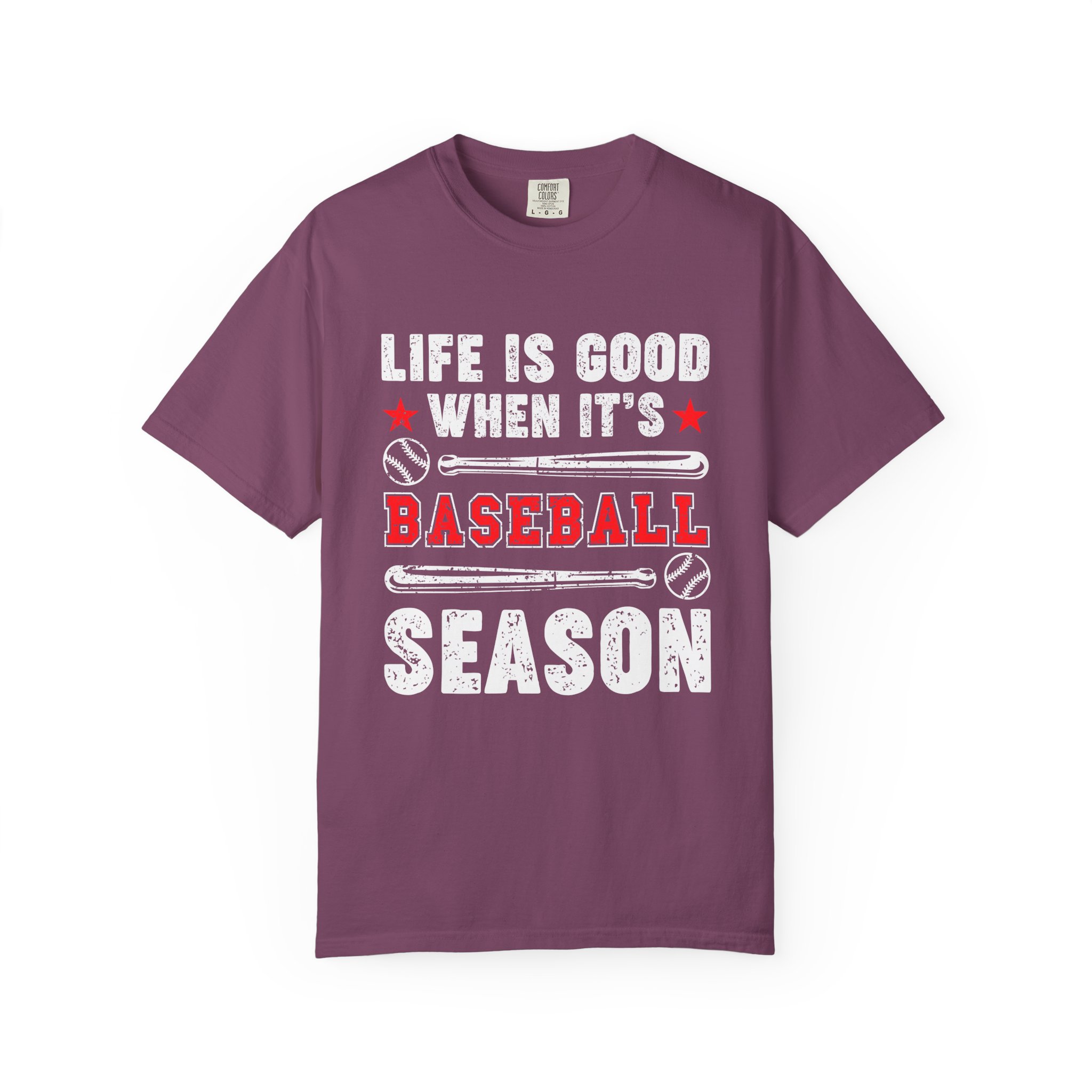 Life Is Good Baseball Season T-Shirt, Unisex Tee for Sports Lovers, Gift for Baseball Fans, Casual Wear, Summer Vibes, Game Day Apparel. - Image 49