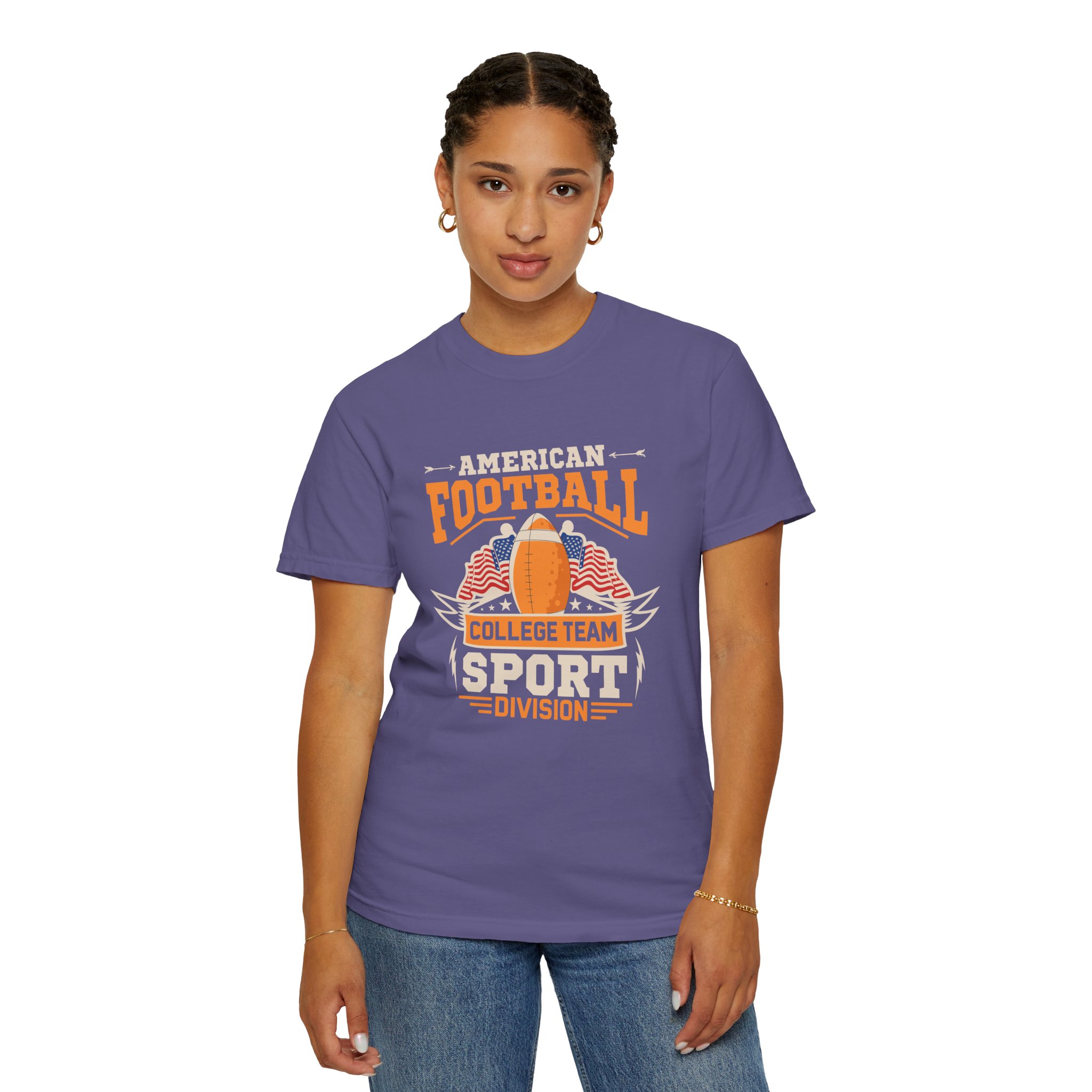 American Football Unisex Garment-Dyed T-Shirt, Perfect for Game Day, Sports Fan Gift, Tailgate Party, College Team Merchandise. - Image 20