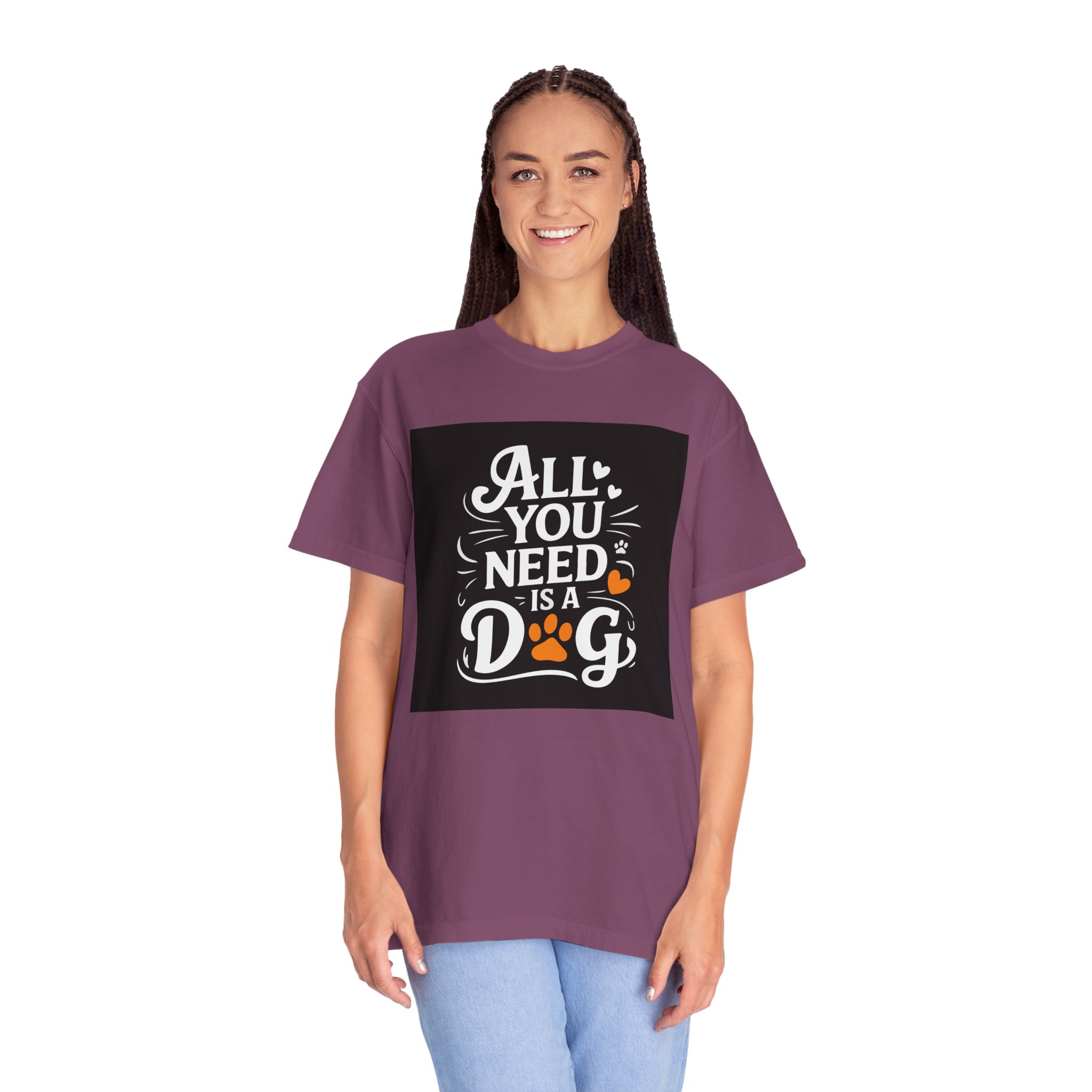 Dog Lover's Unisex Garment-Dyed T-Shirt | All You Need Is a Dog, Pet Owner Gift, Dog Mom Shirt, Animal Lover Tee, Cute Pet Apparel. - Image 43