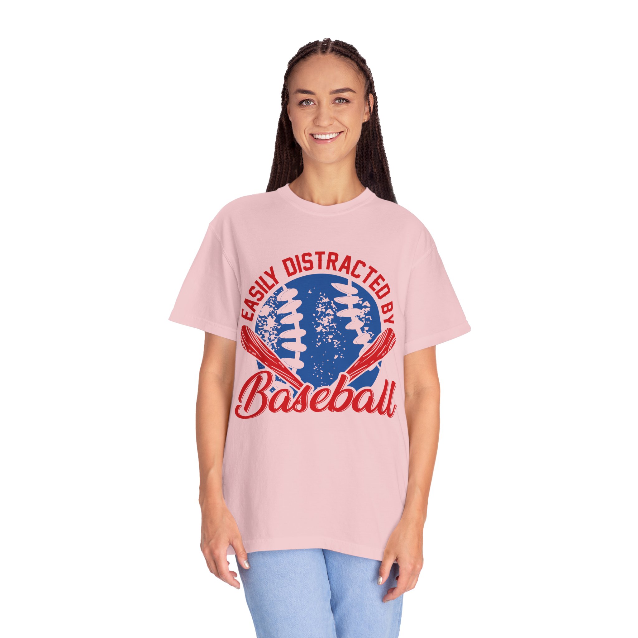 Unisex Baseball T-Shirt - Easily Distracted by Baseball, Sporty Tee, Gift for Baseball Lovers, Summer Wear, Casual Apparel. - Image 51