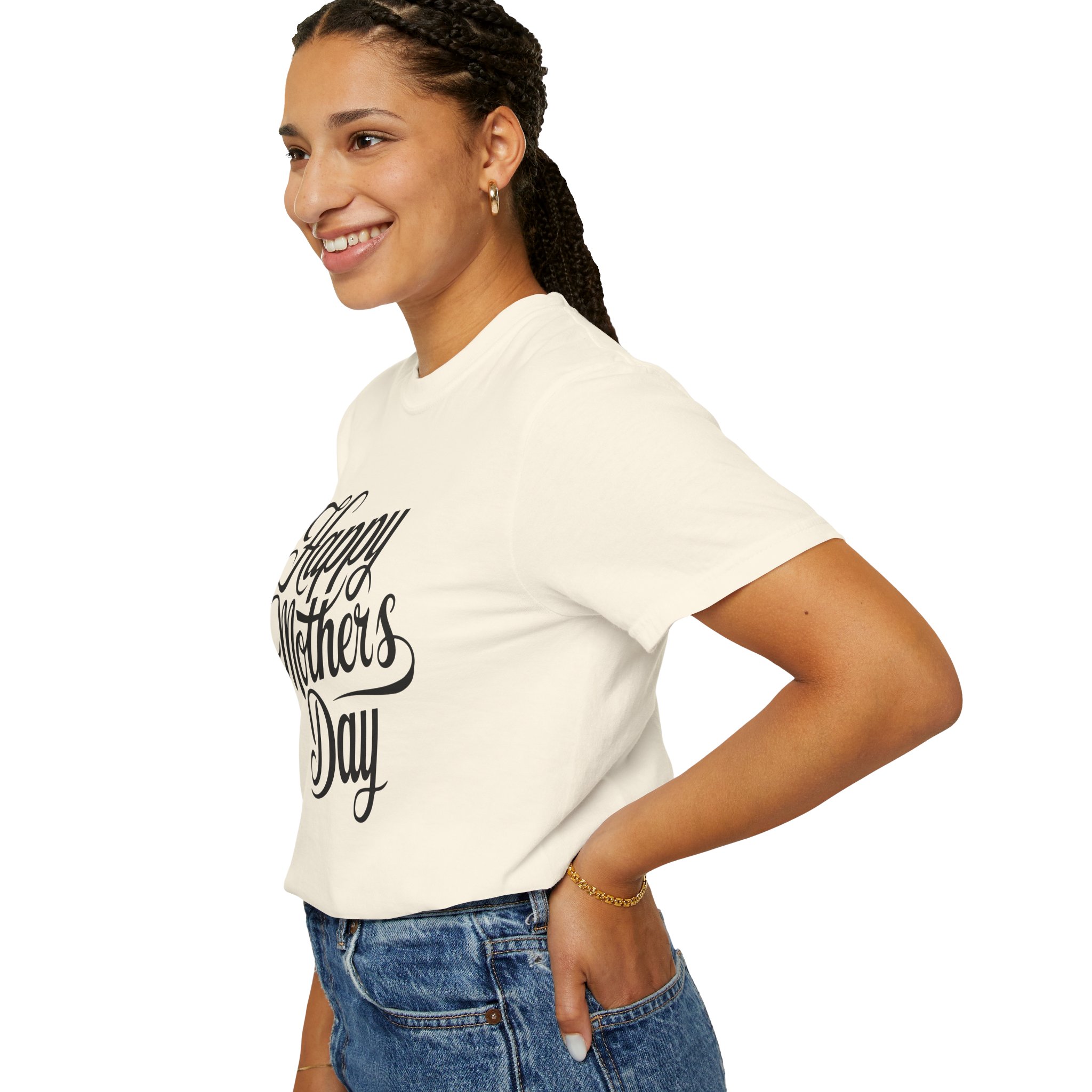 Happy Mother’s Day Script Mom Gift T-Shirt – Cute Love Graphic Tee for Moms, Perfect Gift Giving & Special Celebration Wear. - Image 13