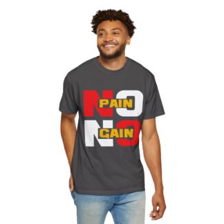 Stylish Motivational Quote T-shirt - No Pain No Gain Graphic Unisex Tee - Image 30
