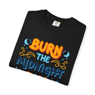 Bold motivational quote tee - Burn the Midnight Oil Unisex Tee - Image 39
