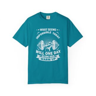 What Seems Impossible Today Will One Day Become Your Warm Up T-Shirt – Motivational Gym Graphic Tee for Strength, Progress & Determination. - Image 9