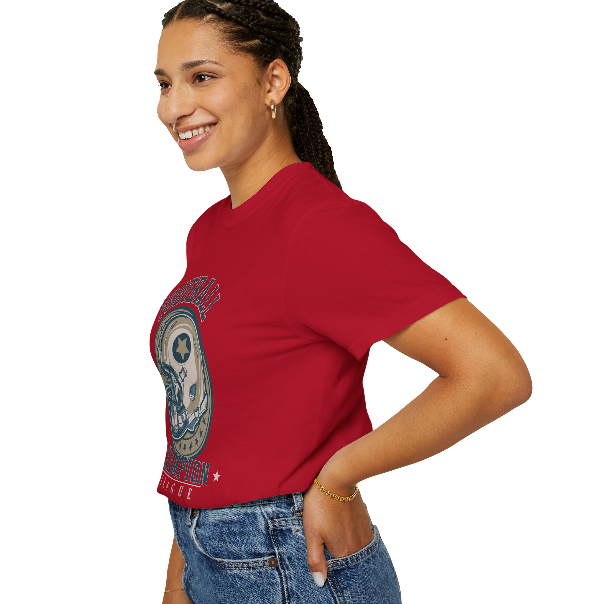 Football Champion T-Shirt, Unisex Garment-Dyed Tee for Sports Fans, Vintage Sports Apparel, Gift for Football Lovers, Casual Wear. - Image 53