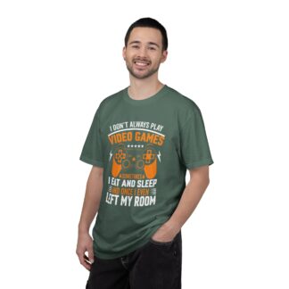 I Don’t Always Play Video Games I Eat Sleep and Once I Even Left My Room T-Shirt – Funny Gamer Graphic Tee for Video Game Lovers & Gamers. - Image 2
