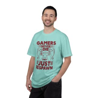 Retro Gaming Tshirt: Classic Arcade - Gamers Never Die They Just Respawn Unisex Tee - Image 42