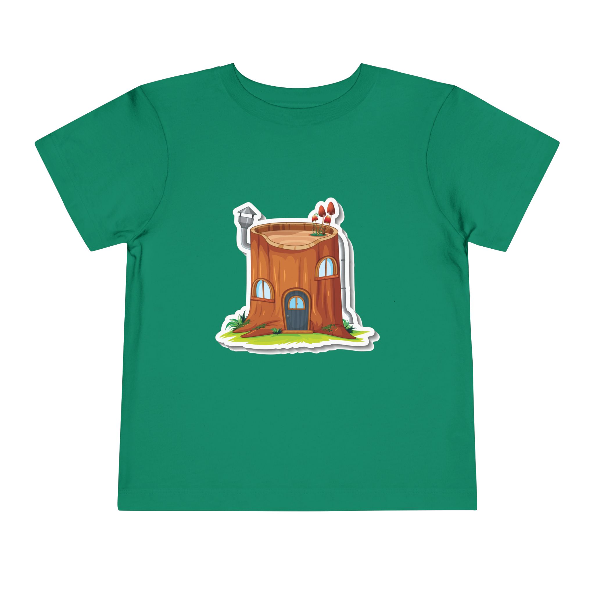 Cozy Tree Stump House Toddler T-Shirt – Cute Forest Cottage Graphic Tee for Kids, Boys & Girls. - Image 13