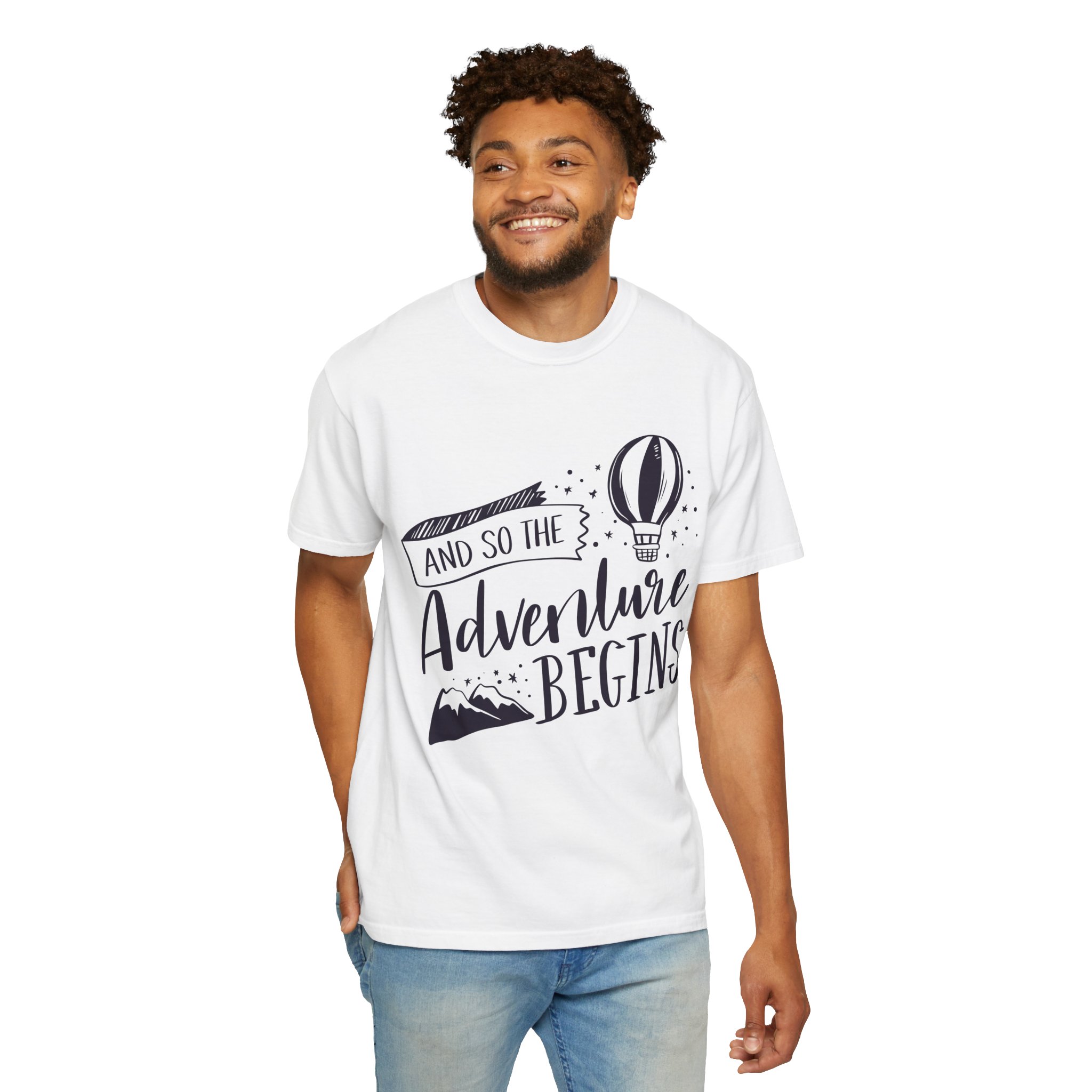 C - 14.1b - Adventure Begins Unisex T-Shirt, Travel Tee, Gift for Wanderlust, Adventure Apparel, Casual Wear, Explorer Top. - Image 6