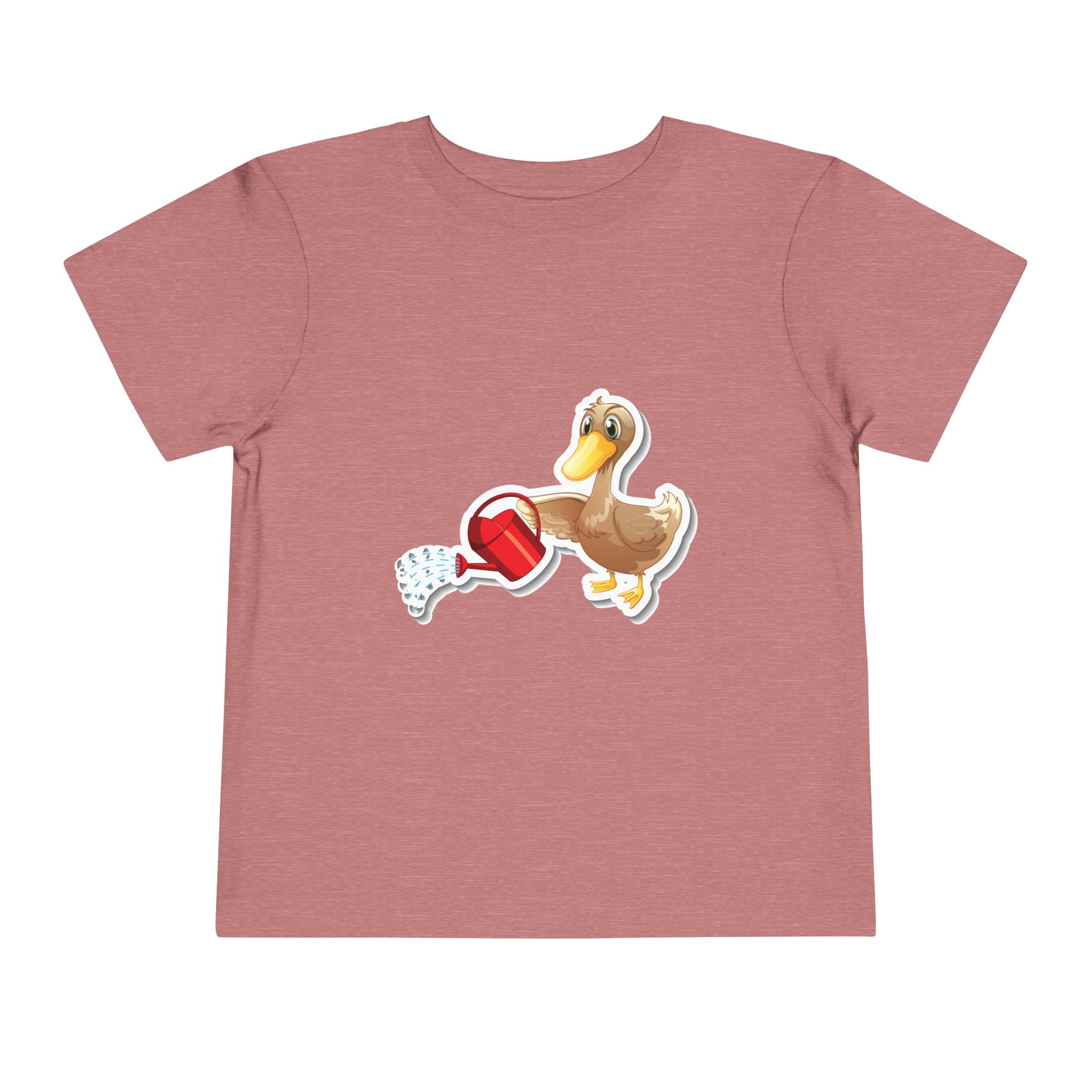 Cute Duck with Watering Can Toddler T-Shirt – Adorable Garden Animal Graphic Tee for Kids, Boys & Girls. - Image 9