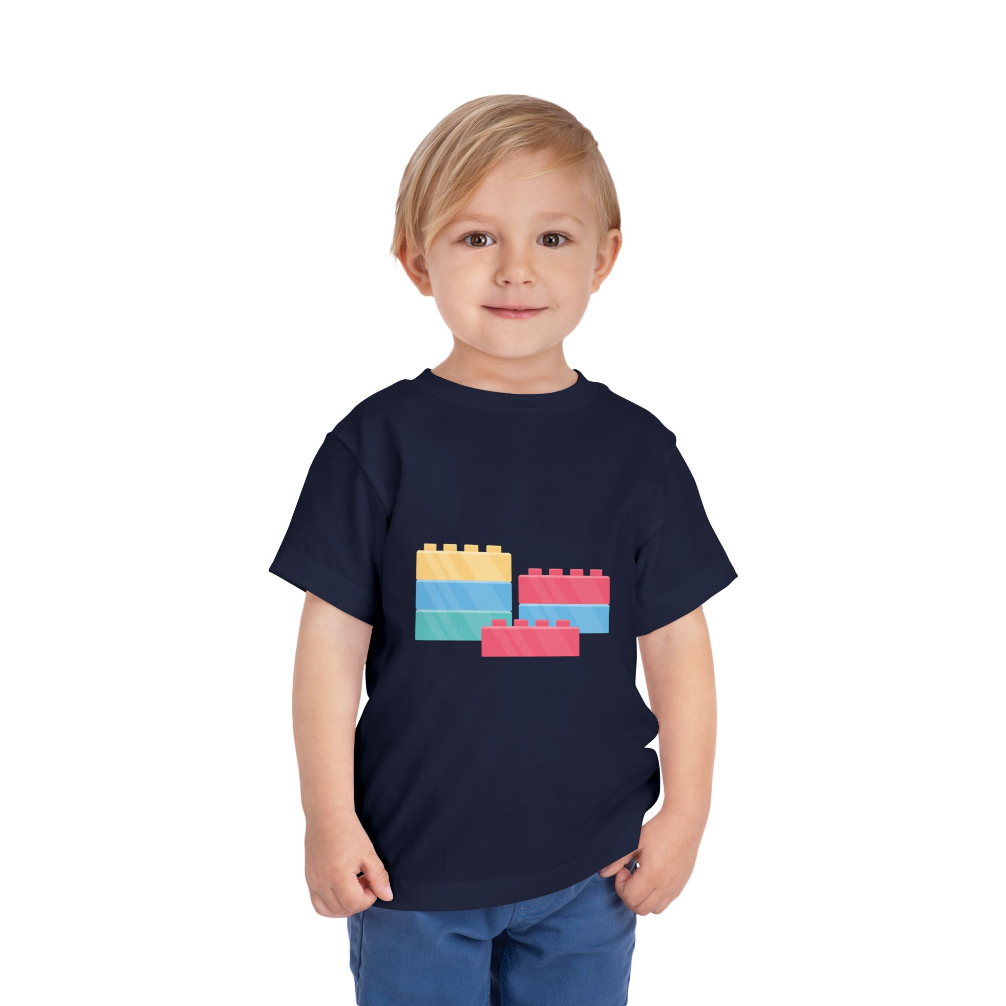 Colorful Building Blocks Toddler T-Shirt – Cute Kids Graphic Tee for Boys & Girls. - Image 15