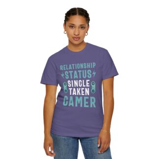 Gamer Graphic Tee for Gamers with Humor | EarnestlilyRelationship Status: Single Taken Gamer Unisex Tee - Image 44