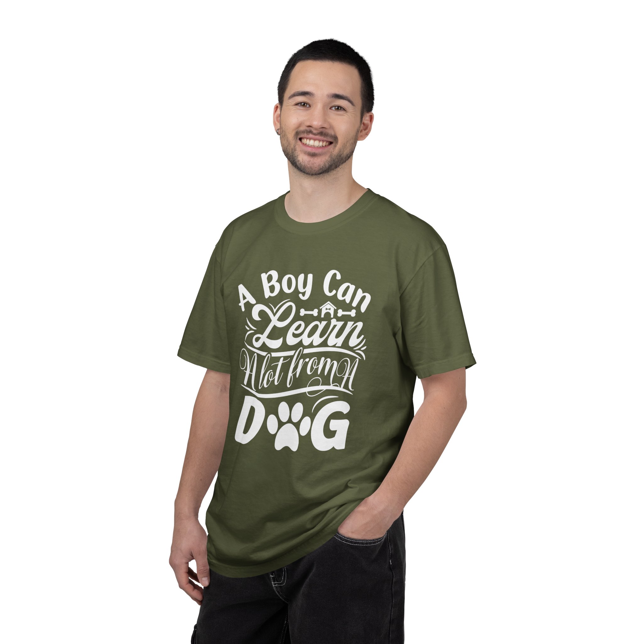 A Boy Can Learn a Lot From a Dog T-Shirt – Funny Dog Lover Tee for Boys & Dog Owners. - Image 10