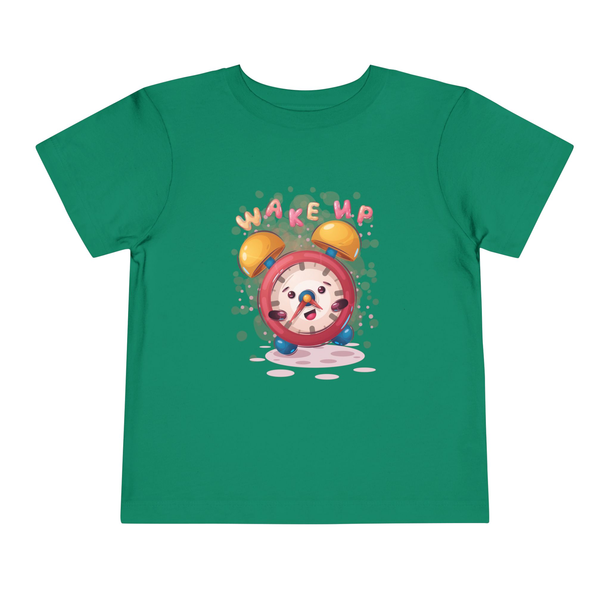 Wake Up Alarm Clock Toddler T-Shirt – Cute Morning Cartoon Graphic Tee for Kids, Boys & Girls. - Image 9