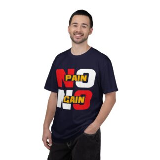 Stylish Motivational Quote T-shirt - No Pain No Gain Graphic Unisex Tee - Image 18