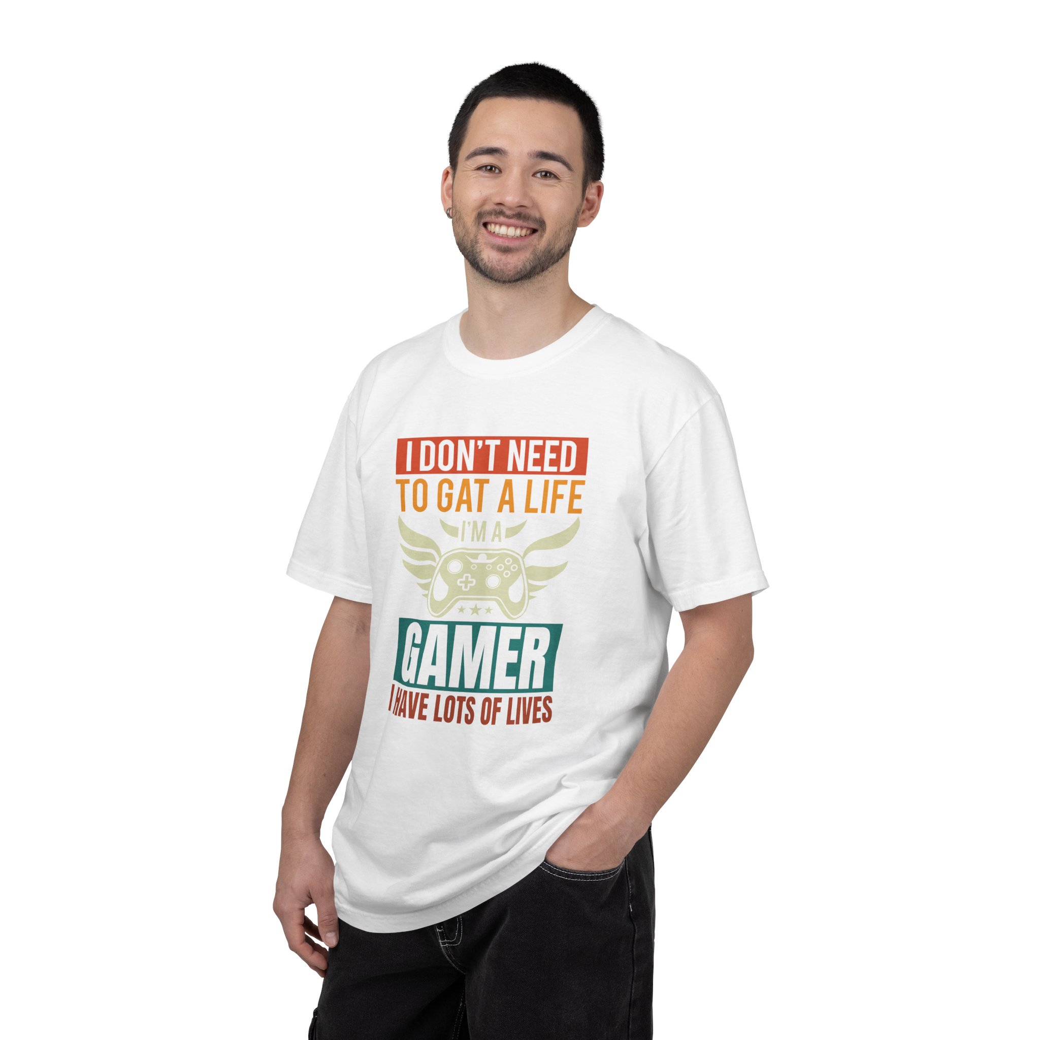 b2 - 3.19 - I Don’t Need to Get a Life, I Have Lots of Lives T-Shirt – Funny Retro Gamer Controller Graphic Tee for Humor & Classic Gaming Vibes. - Image 10