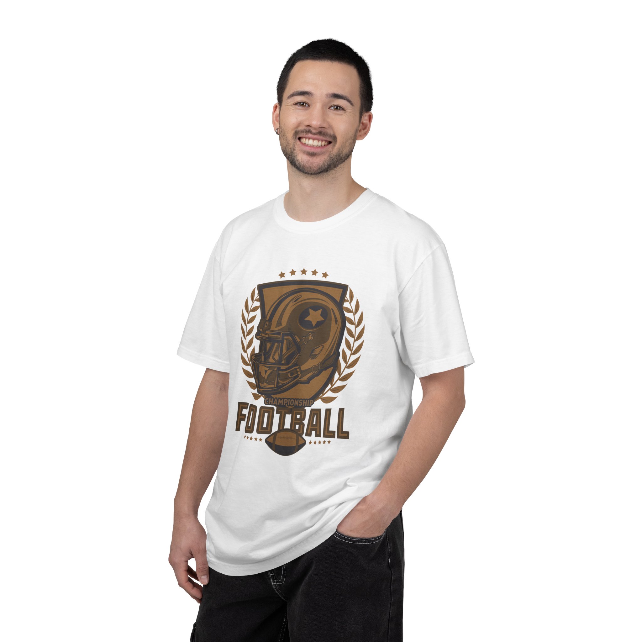 C - 16.14 - Football Unisex Garment-Dyed T-shirt | Casual Sports Apparel, Gift for Fans, Game Day Wear, Comfortable Everyday Style. - Image 2