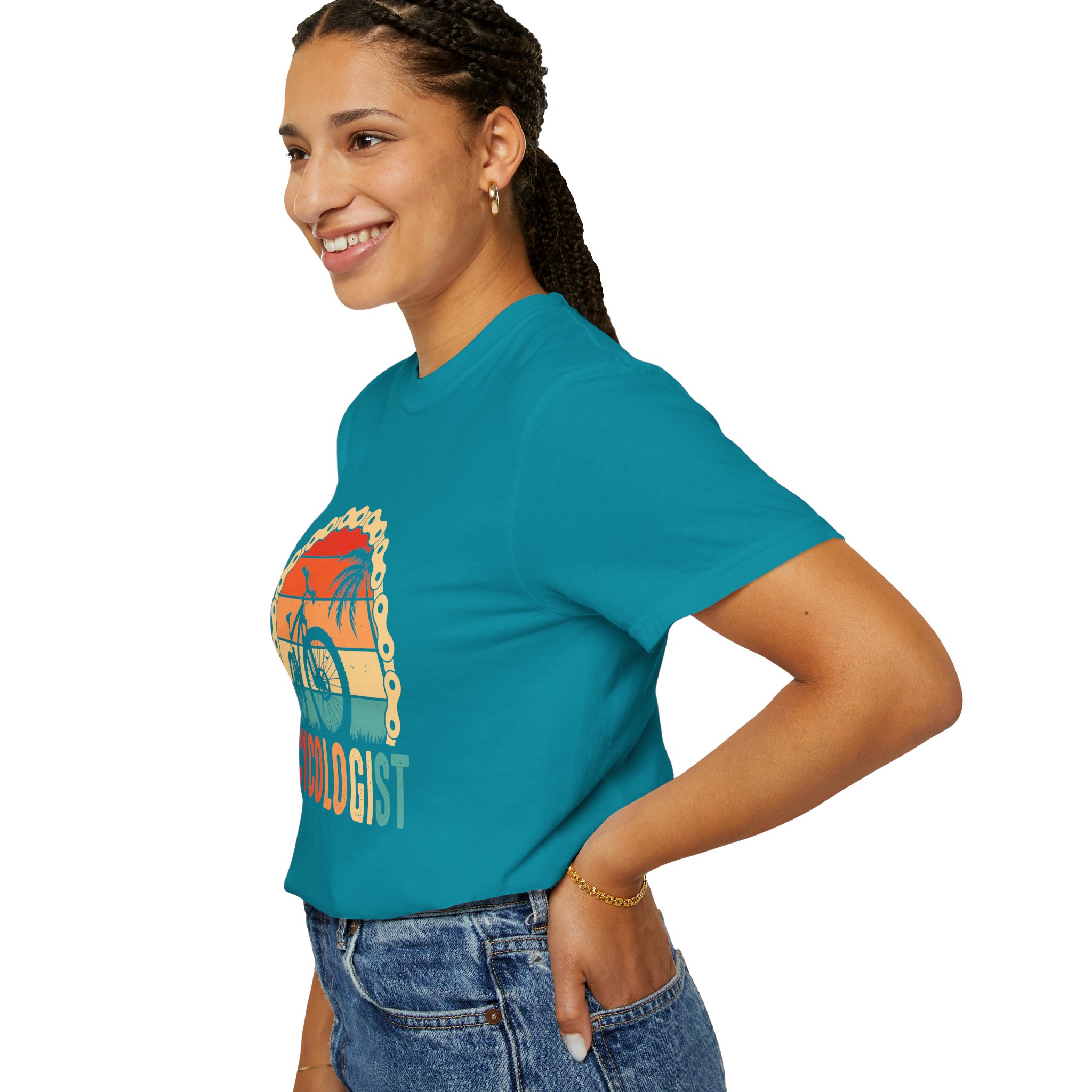 Cyclologist Garment-Dyed T-Shirt, Perfect Gift for Cyclists, Casual Wear, Outdoor Enthusiasts, Summer Apparel, Bike Lover Gift. - Image 21