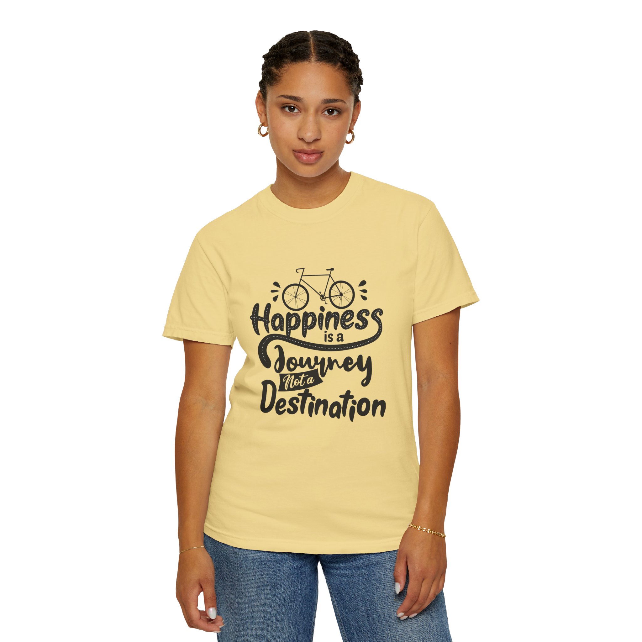 Inspirational T-Shirt, Happiness Journey Tee, Bike Lovers Gift, Casual Wear, Motivational Apparel, Adventure Clothing. - Image 28