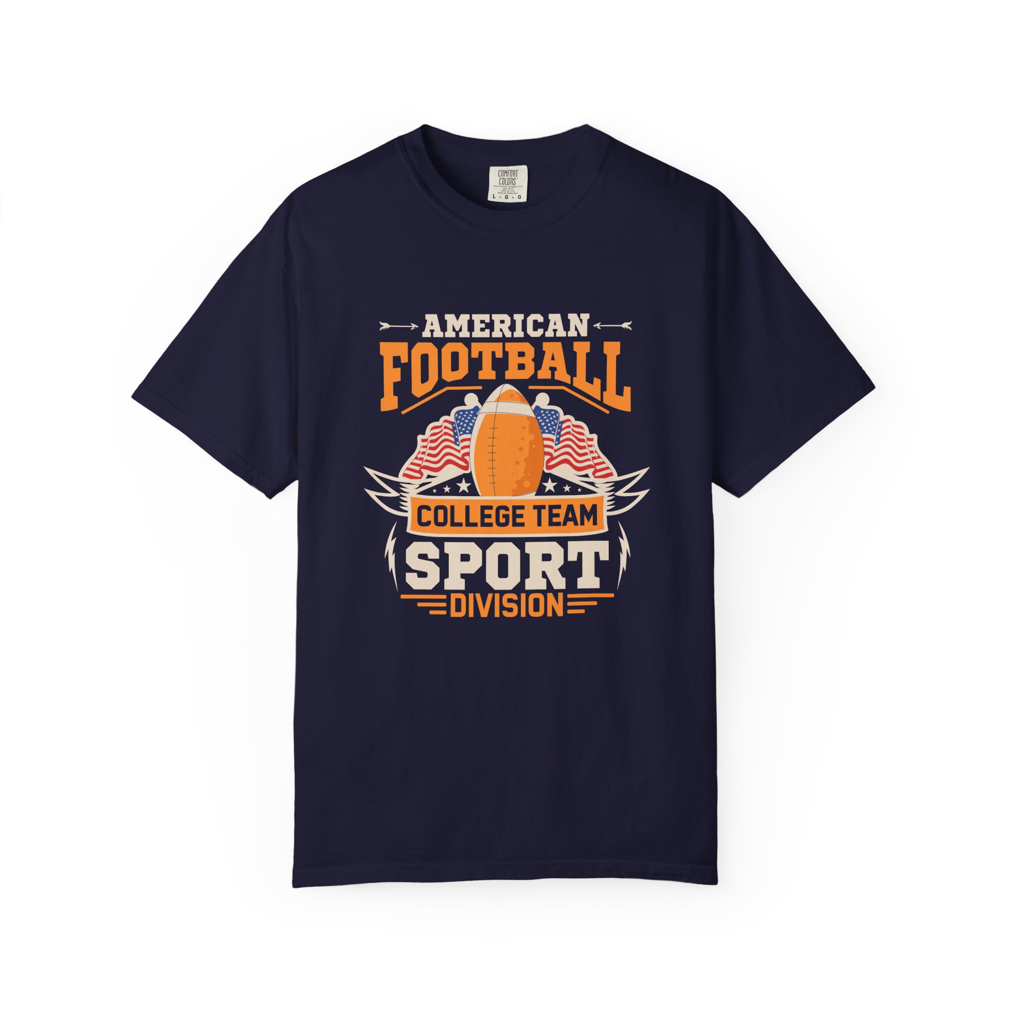 American Football Unisex Garment-Dyed T-Shirt, Perfect for Game Day, Sports Fan Gift, Tailgate Party, College Team Merchandise.