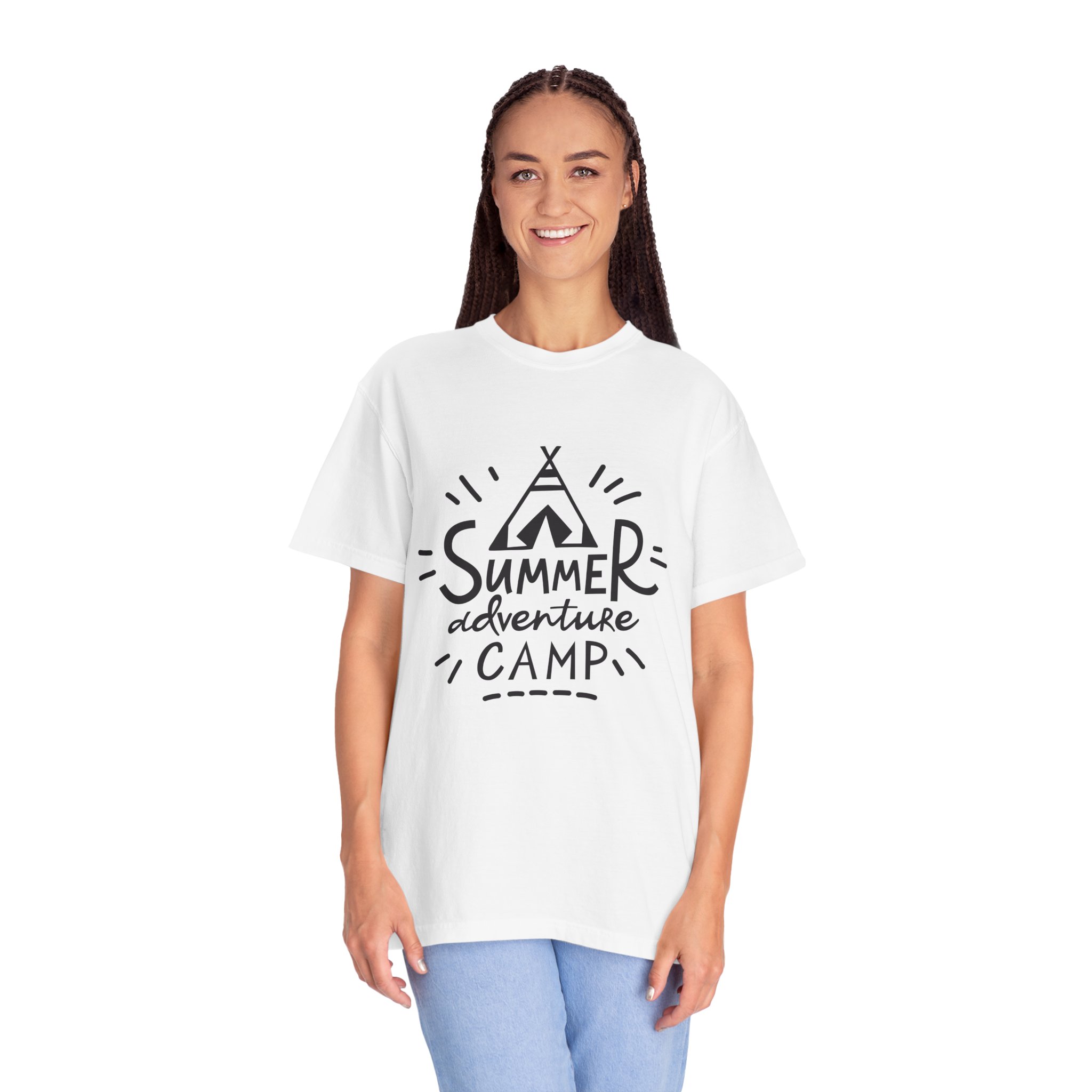 Summer Adventure Camp T-shirt, Unisex Outdoor Tee, Camping Shirt, Travel Gift, Family Reunion Apparel, Nature Lover Top. - Image 3