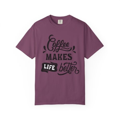 Coffee lover funny tshirt - Lives Better Tee - Image 33