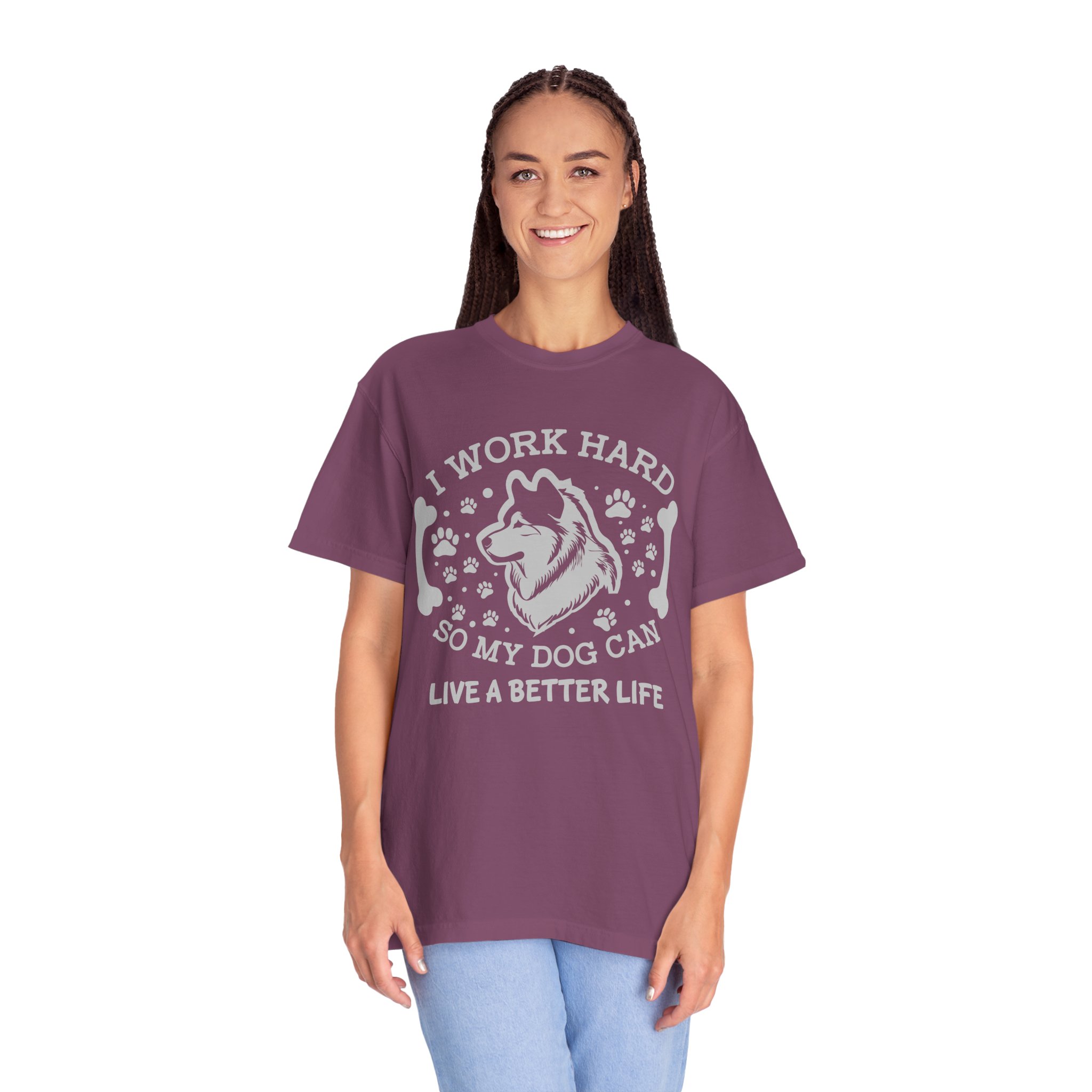 I Work Hard So My Dog Can Live a Better Life T-Shirt – Funny Dog Lover Graphic Tee for Pet Parents & Everyday Motivation. - Image 43