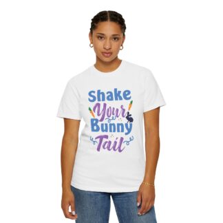 Cute bunny graphic T-shirt for Easter Fun - Shake Your Bunny Tail T-Shirt - Image 12