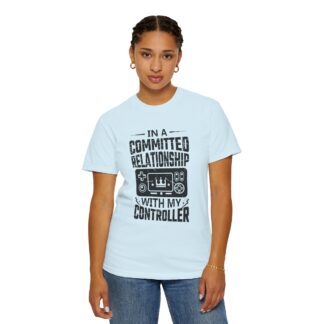 Funny gamer Tshirt for Console Players - Committed to My Controller Unisex Tee - Image 4