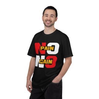 Stylish Motivational Quote T-shirt - No Pain No Gain Graphic Unisex Tee - Image 34