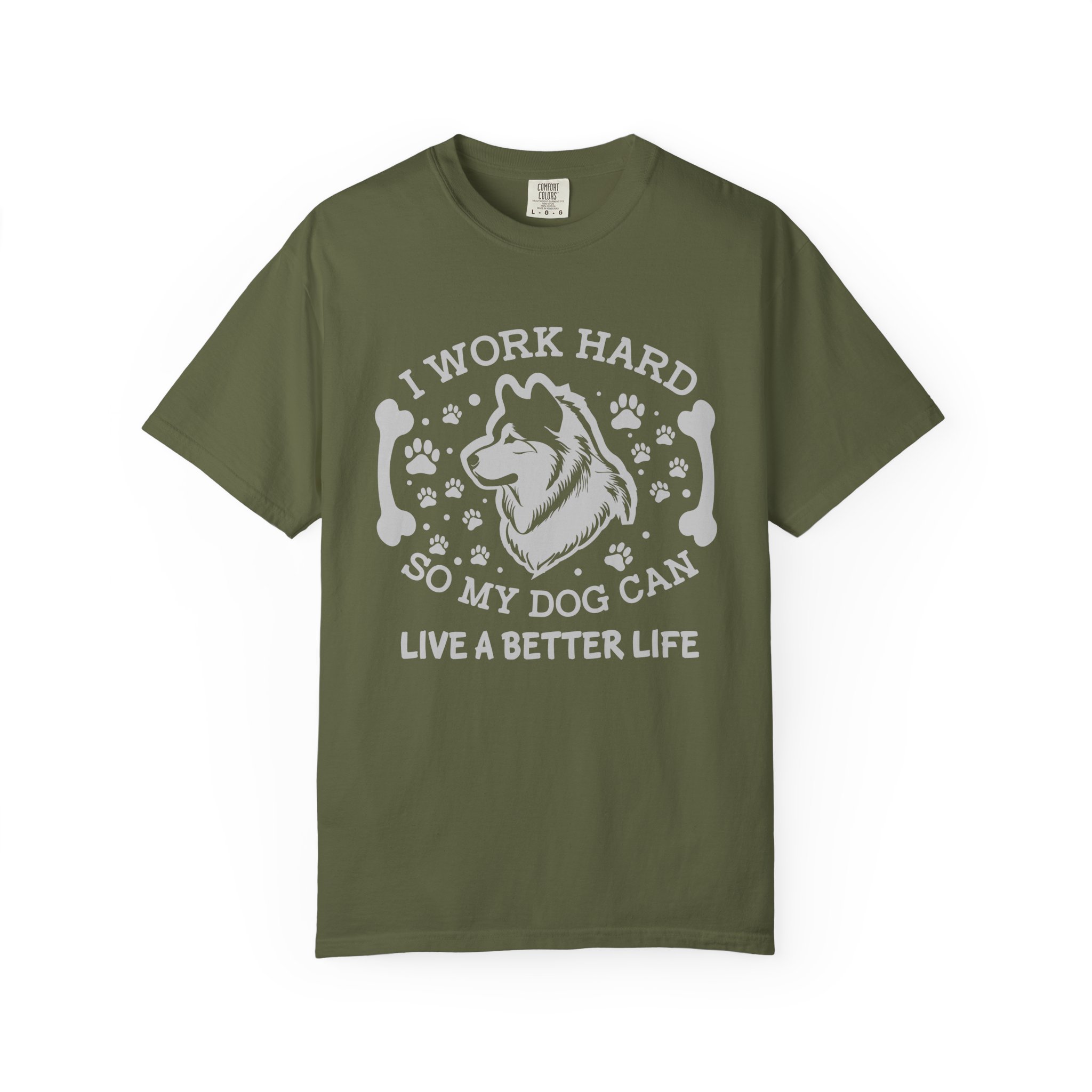 I Work Hard So My Dog Can Live a Better Life T-Shirt – Funny Dog Lover Graphic Tee for Pet Parents & Everyday Motivation.