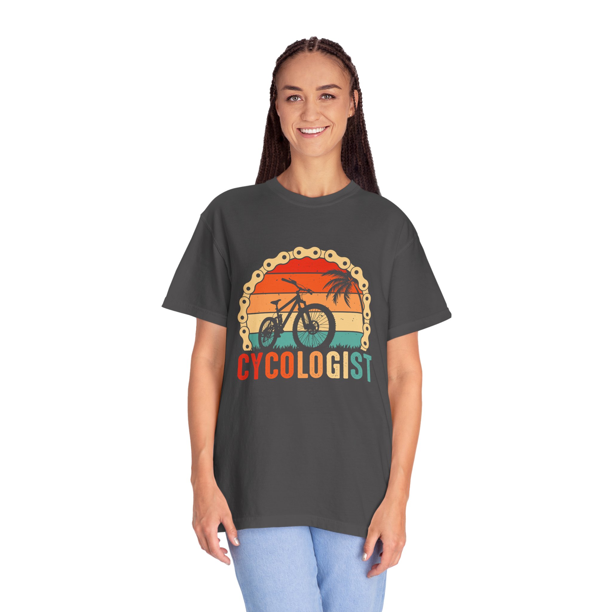 Cyclologist Garment-Dyed T-Shirt, Perfect Gift for Cyclists, Casual Wear, Outdoor Enthusiasts, Summer Apparel, Bike Lover Gift. - Image 27
