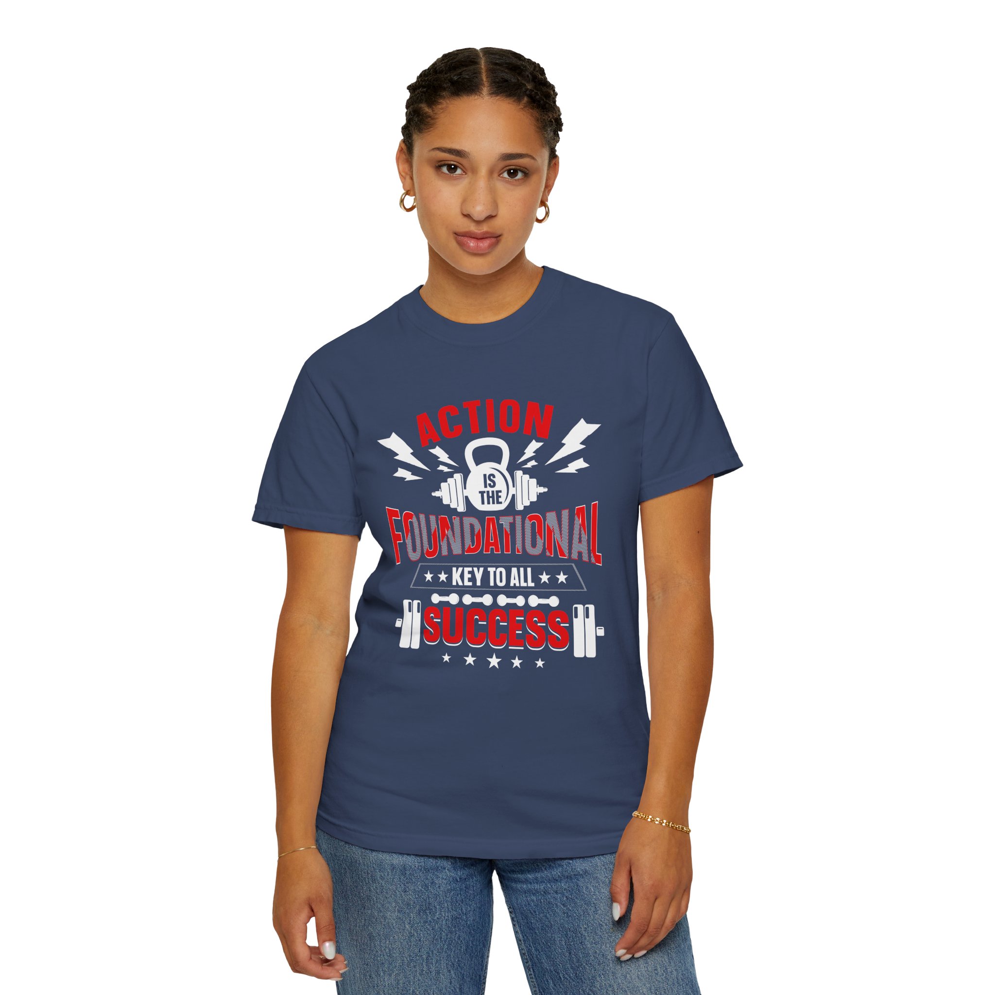 Action Is the Foundational Key to All Success T-Shirt – Motivational Fitness Graphic Tee for Discipline, Drive & Achievement. - Image 36