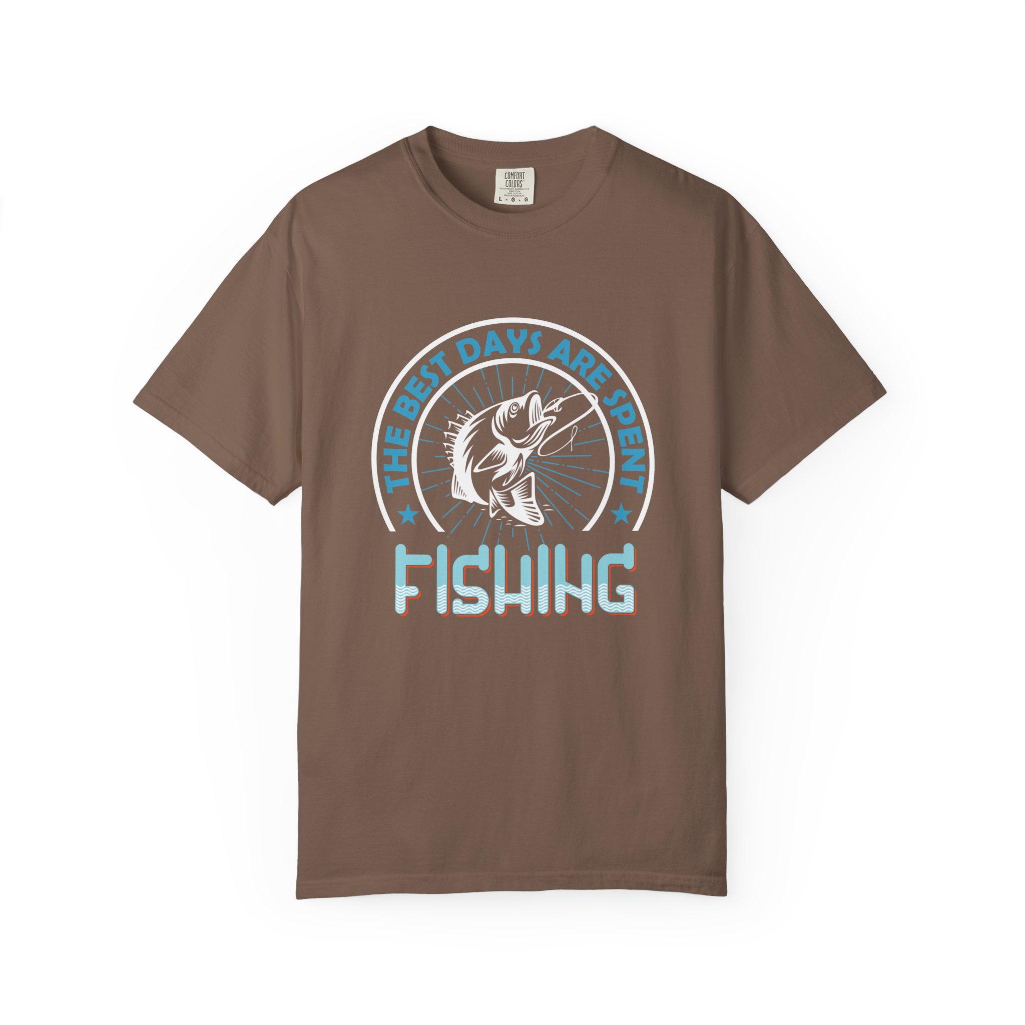 Fishing Enthusiast Garment-Dyed T-Shirt, Casual Wear, Gift for Dad, Outdoor Apparel, Eco-Friendly Fishing Shirt, Summer Fashion. - Image 9