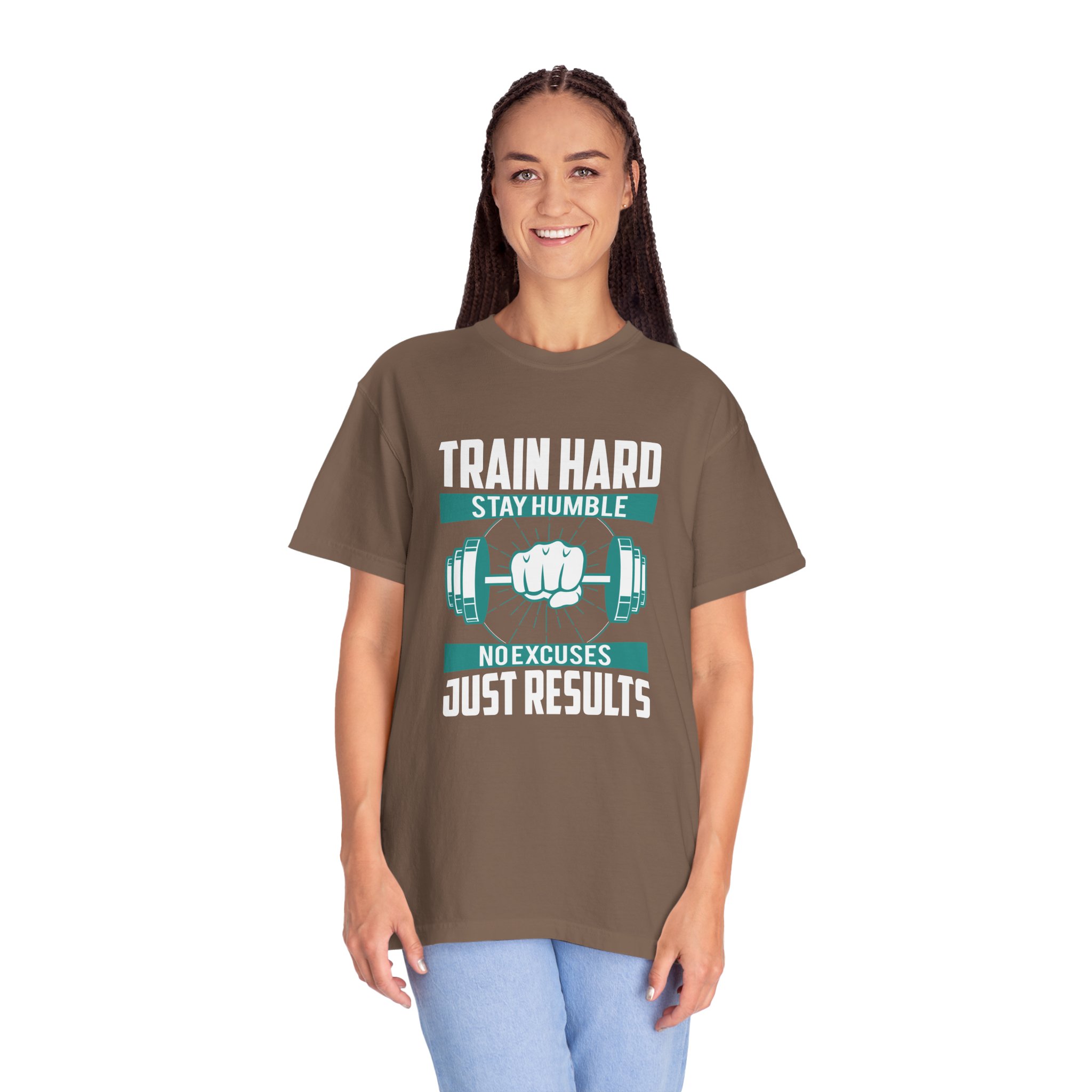 Gym Motivation T-Shirt - Train Hard Stay Humble Design, Fitness Apparel, Athleisure Wear, Workout Gear, Gift for Gym Lovers. - Image 11