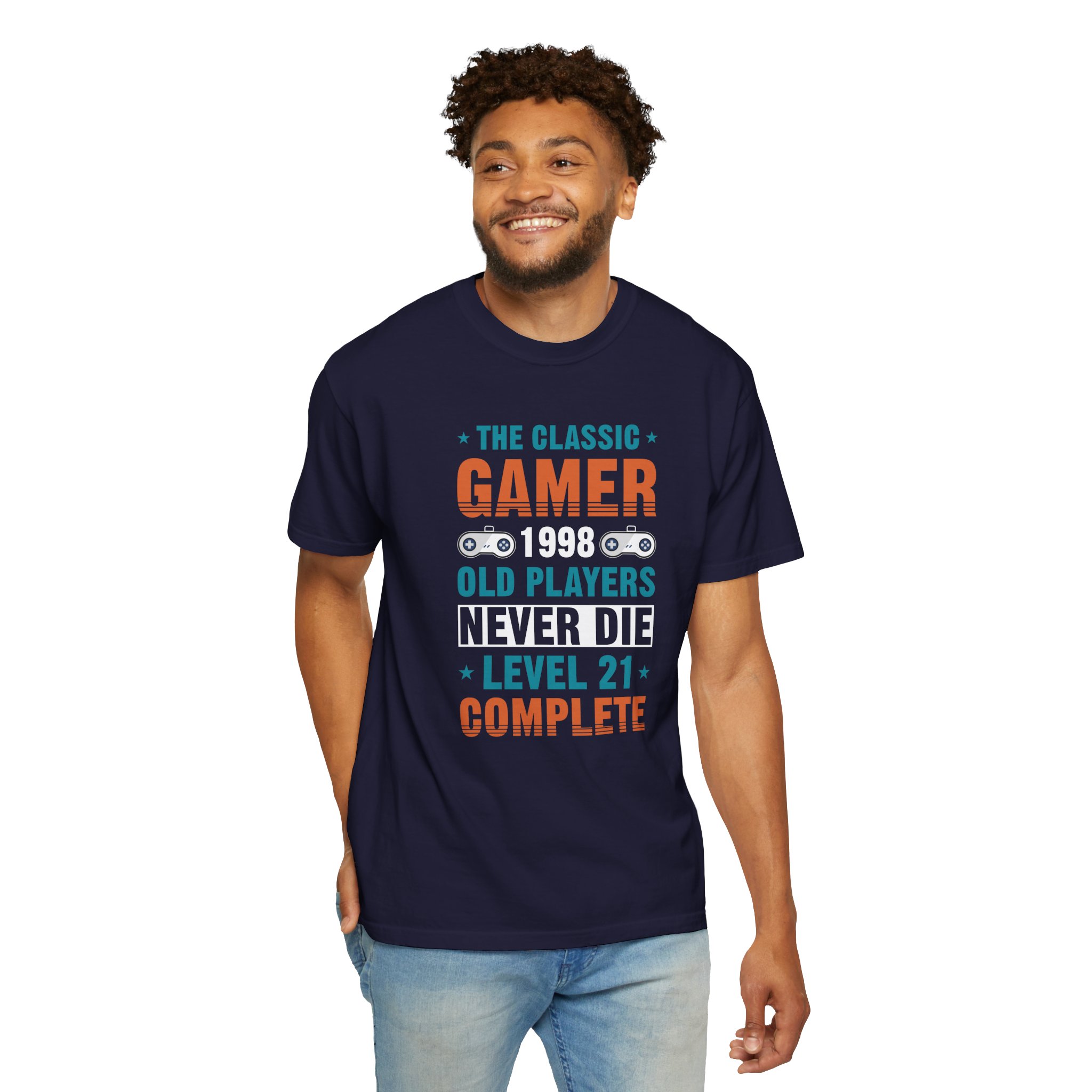 Gamer 1998 T-Shirt – Old Players Never Die Level 21 Complete Retro Gaming Tee for Gamers & Video Game Fans. - Image 14