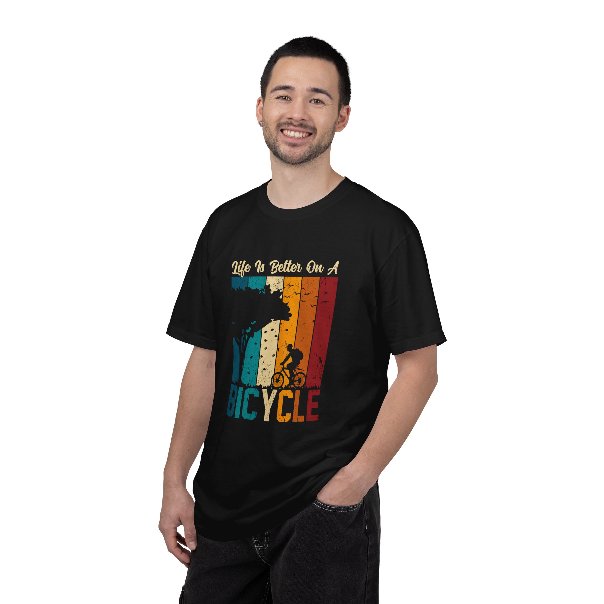 Bicycle Adventure T-Shirt, Unisex Garment-Dyed Tee for Cycling Enthusiasts, Perfect Gift for Riders, Eco-Friendly Apparel, Summer Outing Top. - Image 18