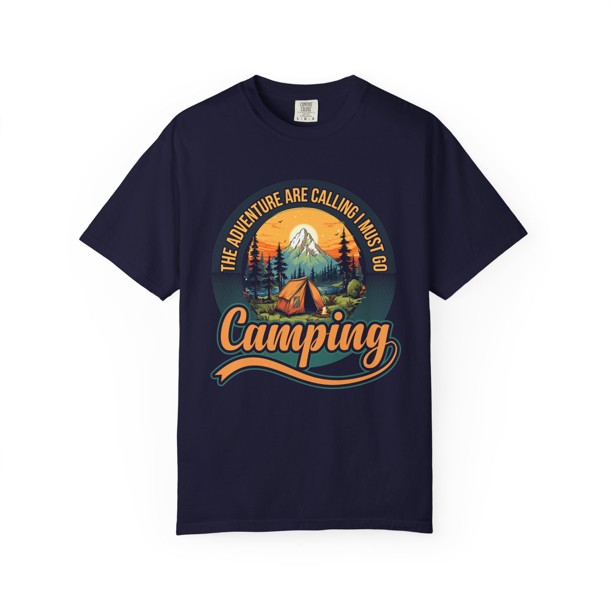Adventure Camping T-Shirt, Unisex Garment-Dyed Tee, Camping Lovers Gift, Outdoor Adventure Shirt, Nature Graphic Tee. - Image 9