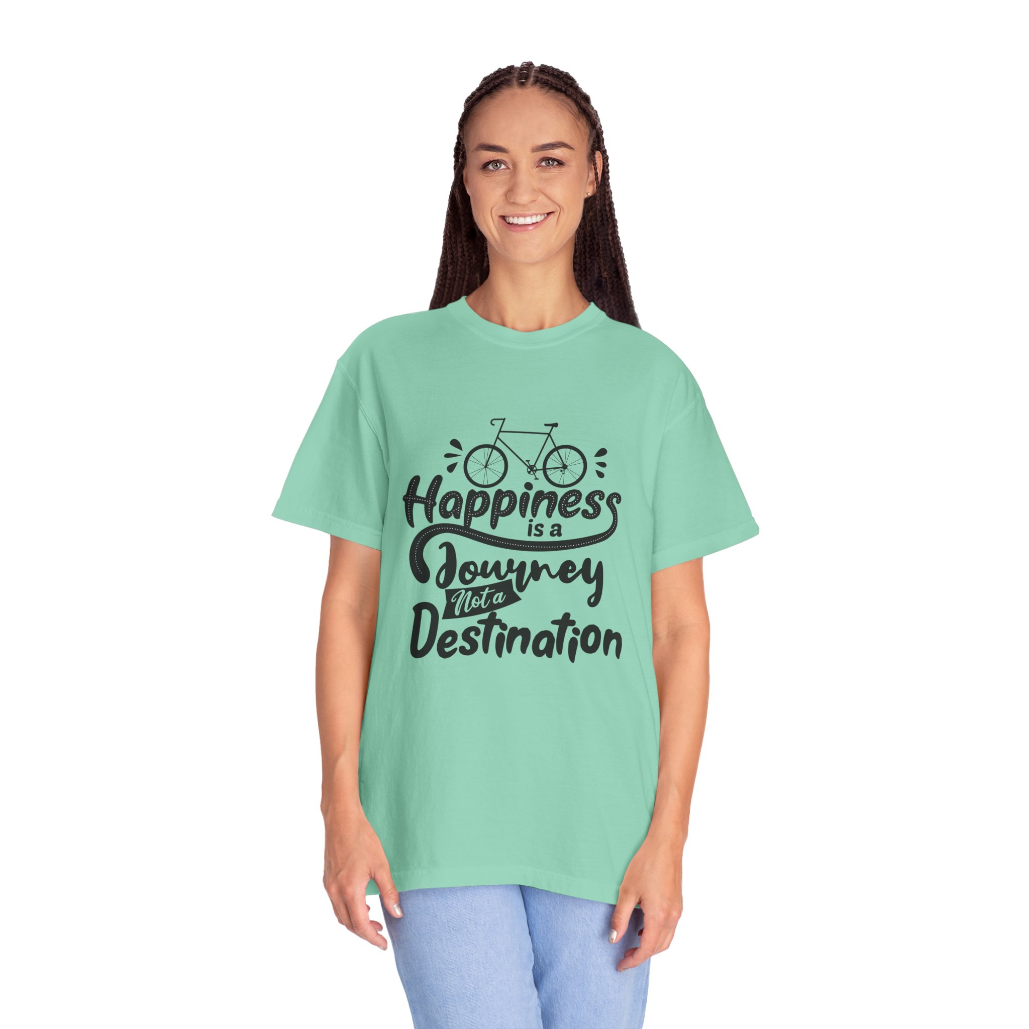 Inspirational T-Shirt, Happiness Journey Tee, Bike Lovers Gift, Casual Wear, Motivational Apparel, Adventure Clothing. - Image 35