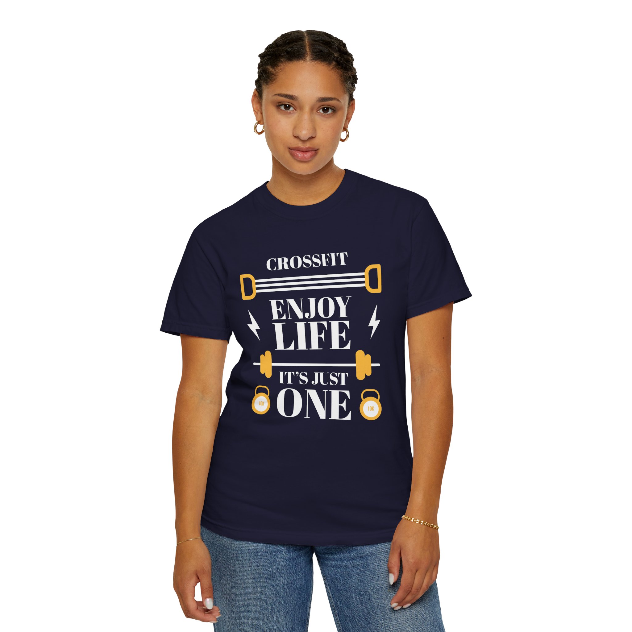 CrossFit Motivational T-Shirt, Unisex Workout Tee, Gym Apparel, Fitness Gift, Enjoy Life It's Just One. - Image 20