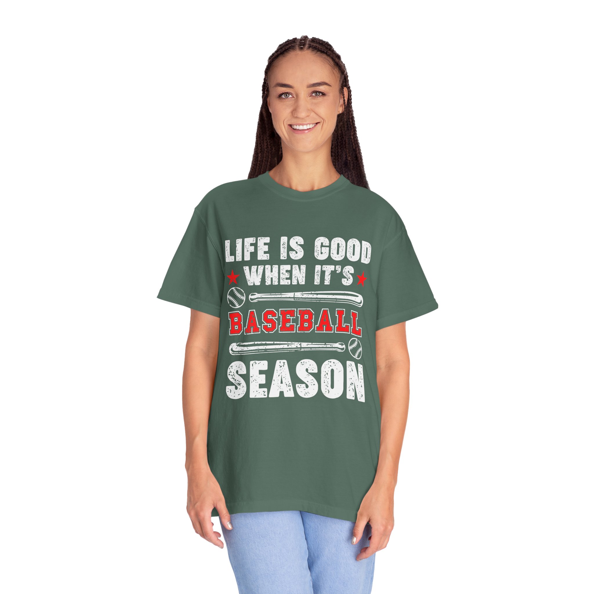Life Is Good Baseball Season T-Shirt, Unisex Tee for Sports Lovers, Gift for Baseball Fans, Casual Wear, Summer Vibes, Game Day Apparel. - Image 11