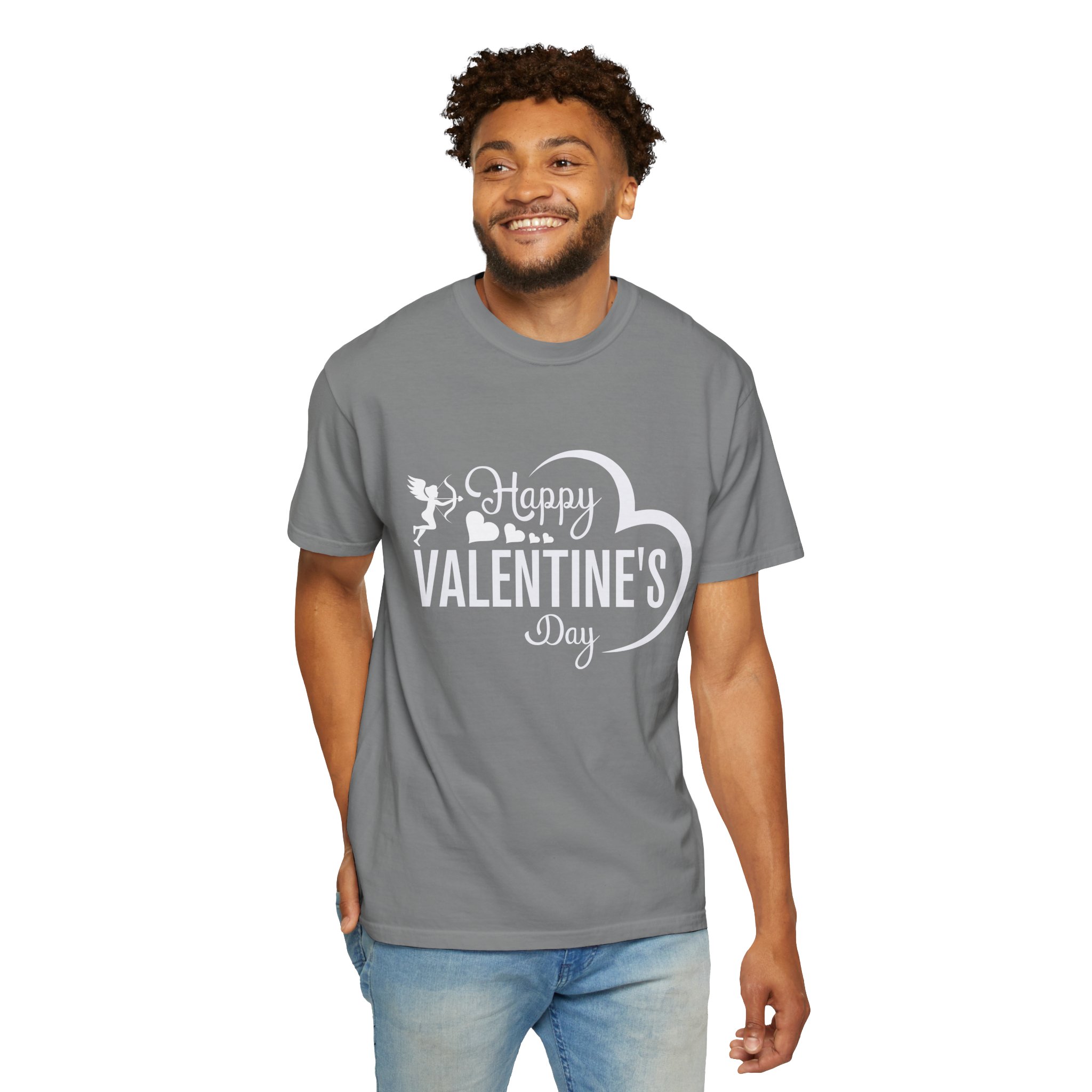 Unisex Garment-Dyed T-shirt for Valentine's Day, Cute Couple Shirt, Love-themed Tee, Perfect Gift, Holiday Apparel. - Image 14