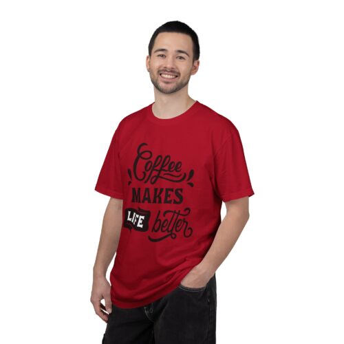 Coffee lover funny tshirt - Lives Better Tee - Image 42