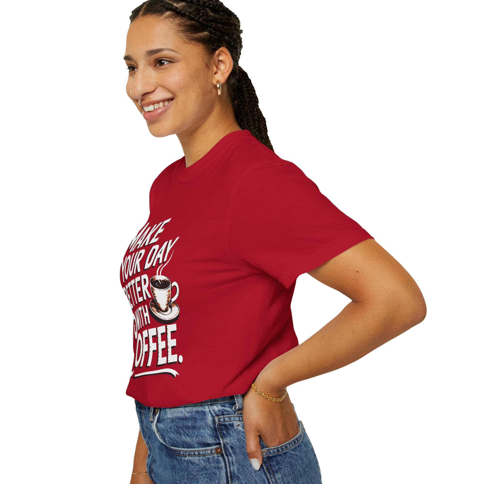 b2 - 1.14 - Make Your Day Better With Coffee T-Shirt – Positive Coffee Lover Graphic Tee for Daily Motivation & Good Vibes. - Image 53