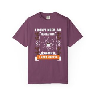 Coffee lover graphic tshirt: Real Daily Mood - Soft Cotton - Image 49
