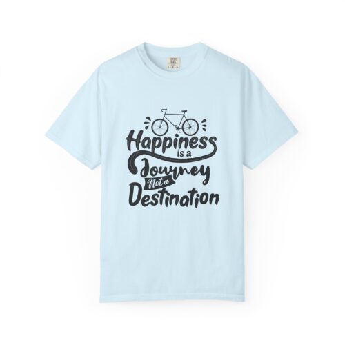Inspirational T-Shirt, Happiness Journey Tee, Bike Lovers Gift, Casual Wear, Motivational Apparel, Adventure Clothing.
