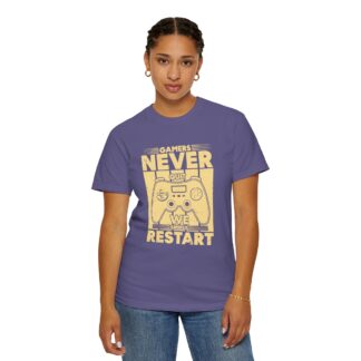 Gamer Controller t shirt for Gamers - Never Restart Gamer Controller Unisex Tee - Image 36