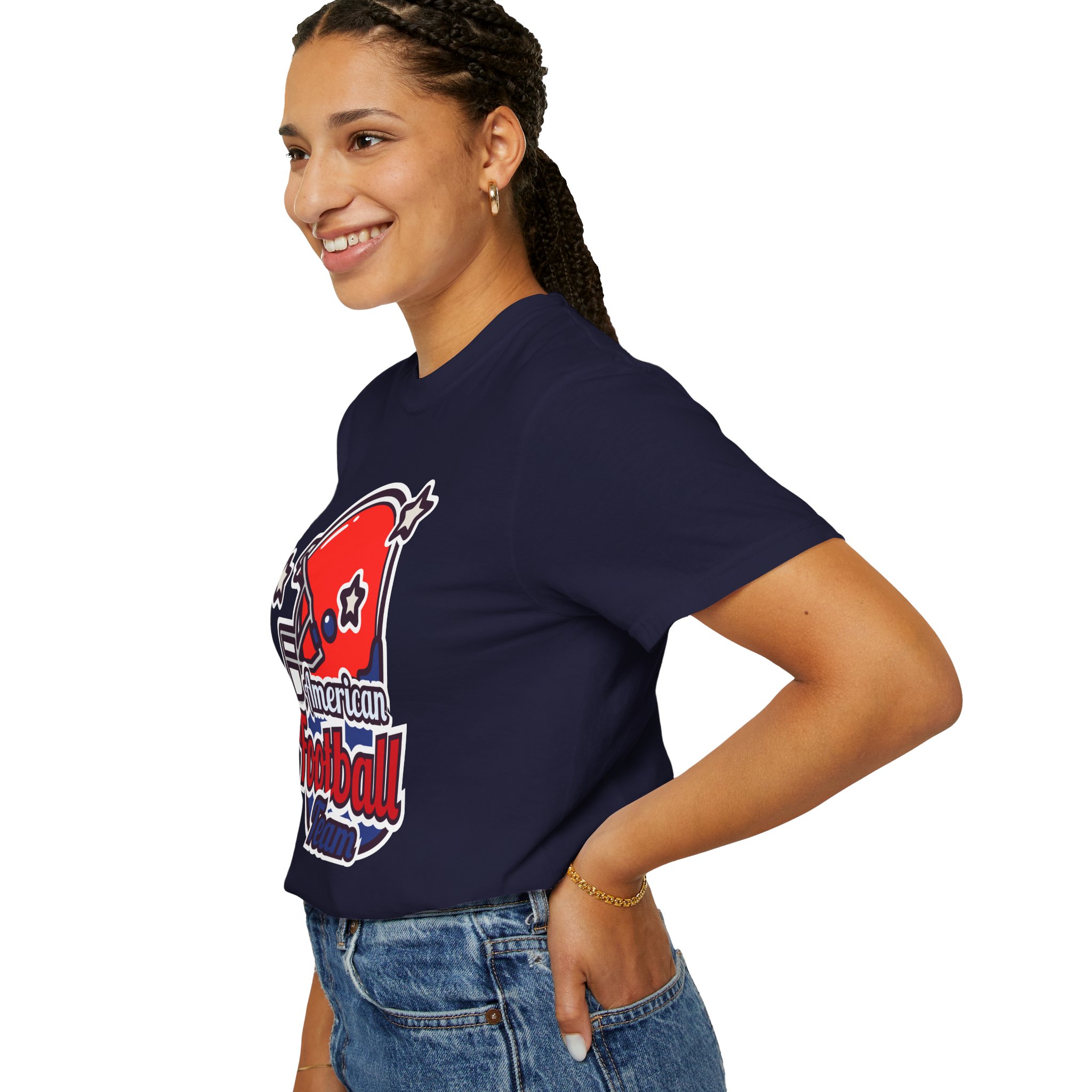 C - 16.13a - Authentic Football Team T-Shirt, Unisex Sports Tee, Garment Dyed Shirt, Game Day Apparel, Perfect for Football Fans, Casual Wear. - Image 5