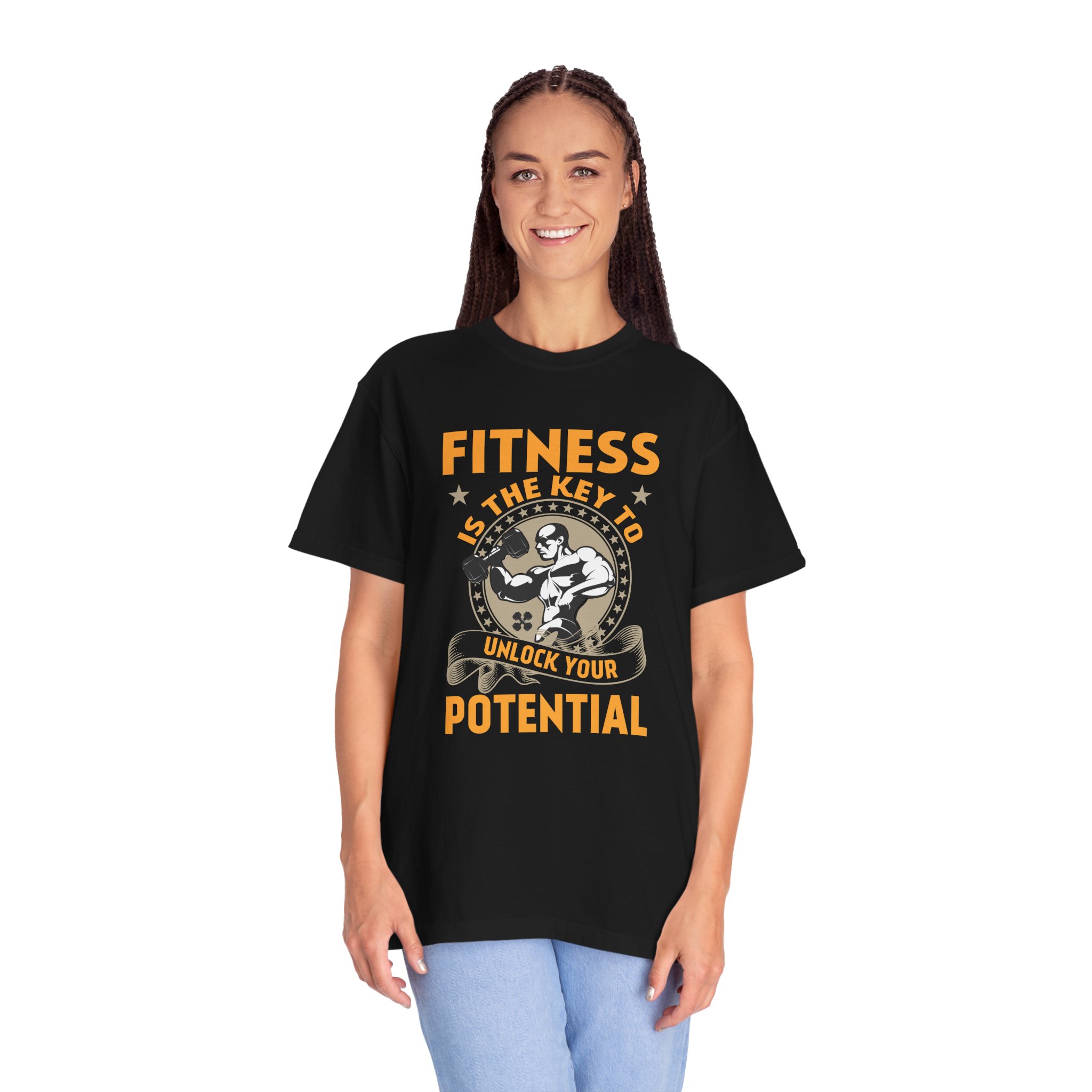 Fitness Is the Key to Unlock Your Potential T-Shirt – Motivational Gym Graphic Tee for Athletes, Strength & Peak Performance. - Image 35